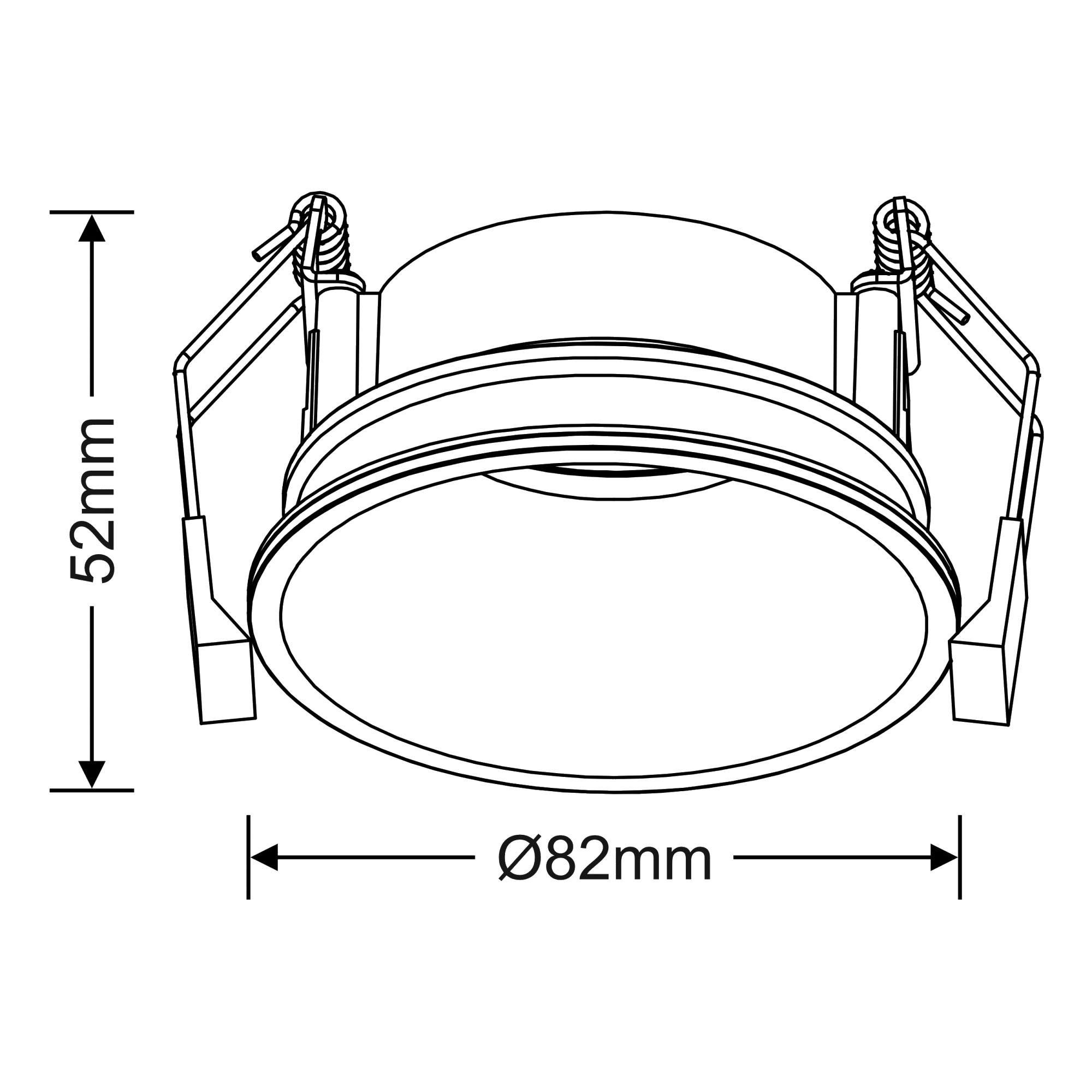 Bania IP65 Recessed Ceiling Luminaires Dlux Round Recess Ceiling
